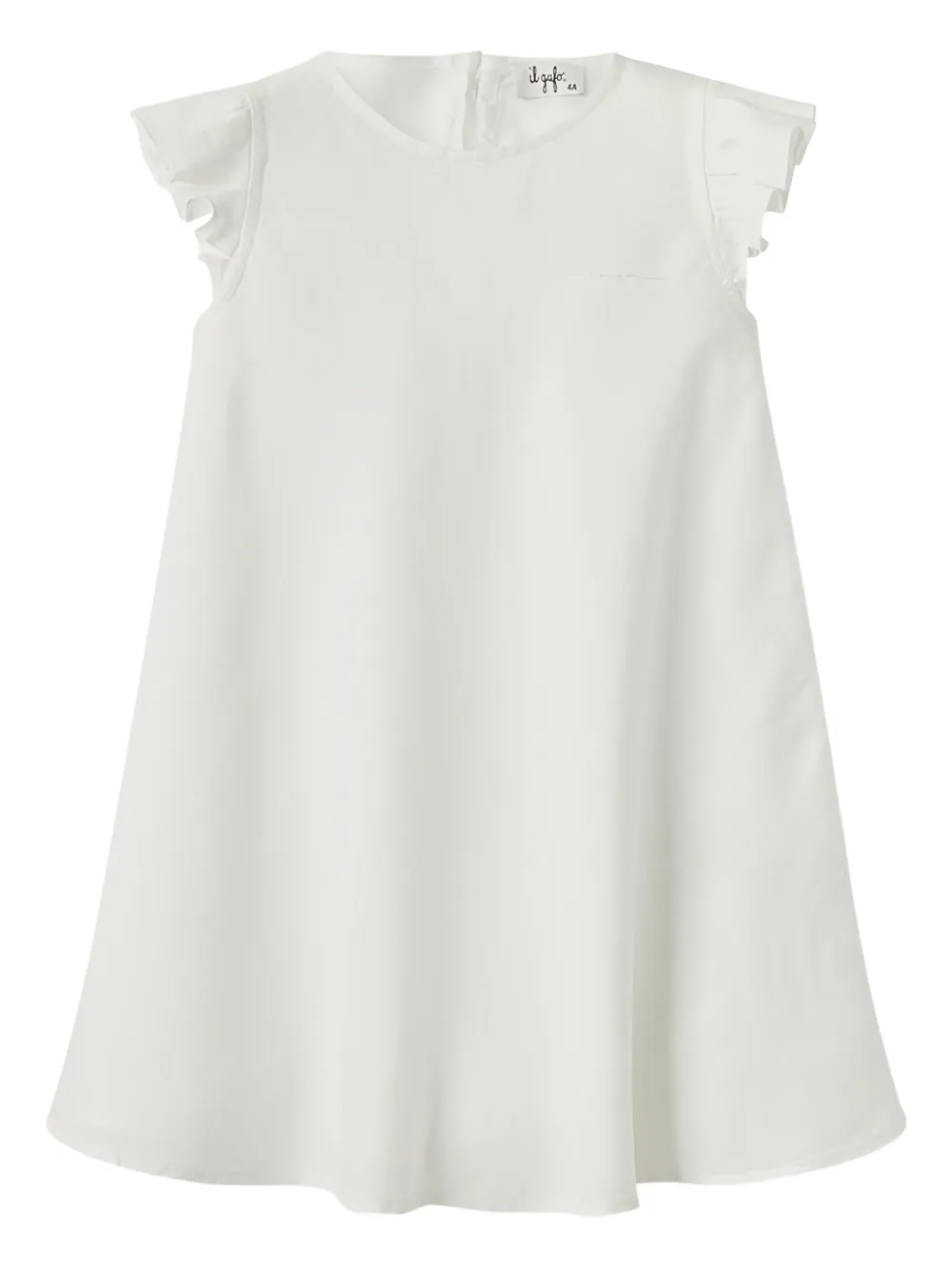 Il Gufo ruffled-sleeve dress Wit