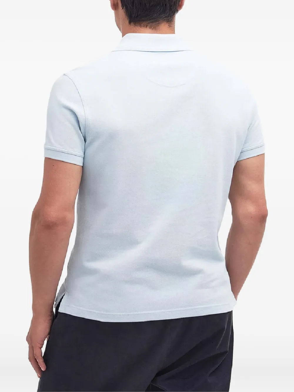 Barbour Piqué poloshirt met tartan ruit Blauw