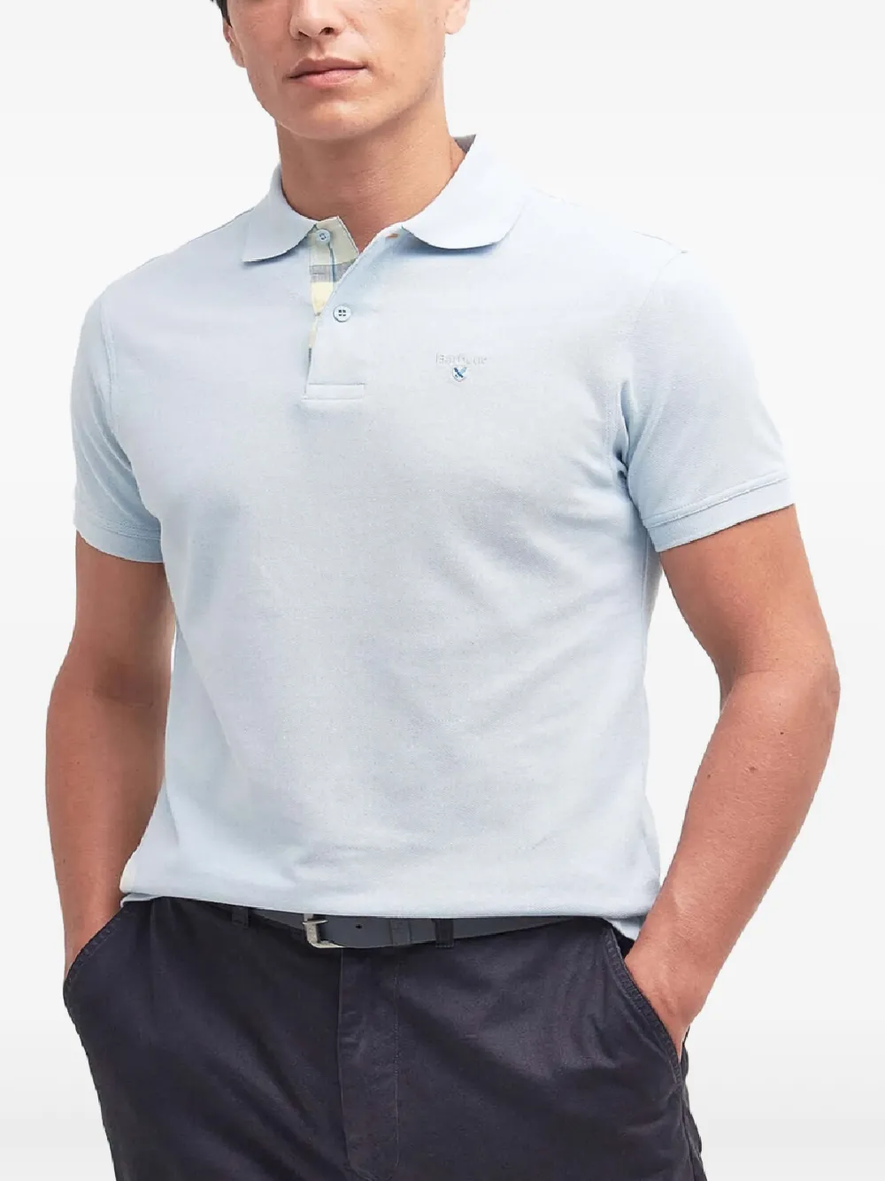 Barbour tartan pique polo - Blauw