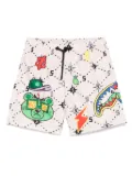 sprayground kid Money Bear Cut Sew swim shorts - Neutrals