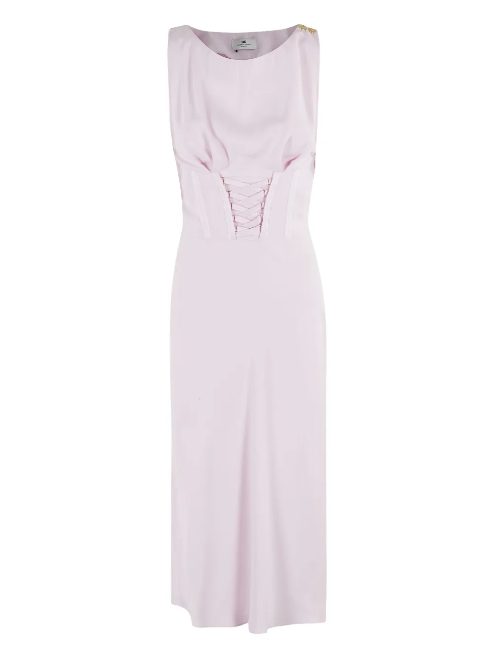 Elisabetta Franchi Midi-jurk met korset Roze