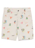 guess kids illustration-style print shorts - Neutrals