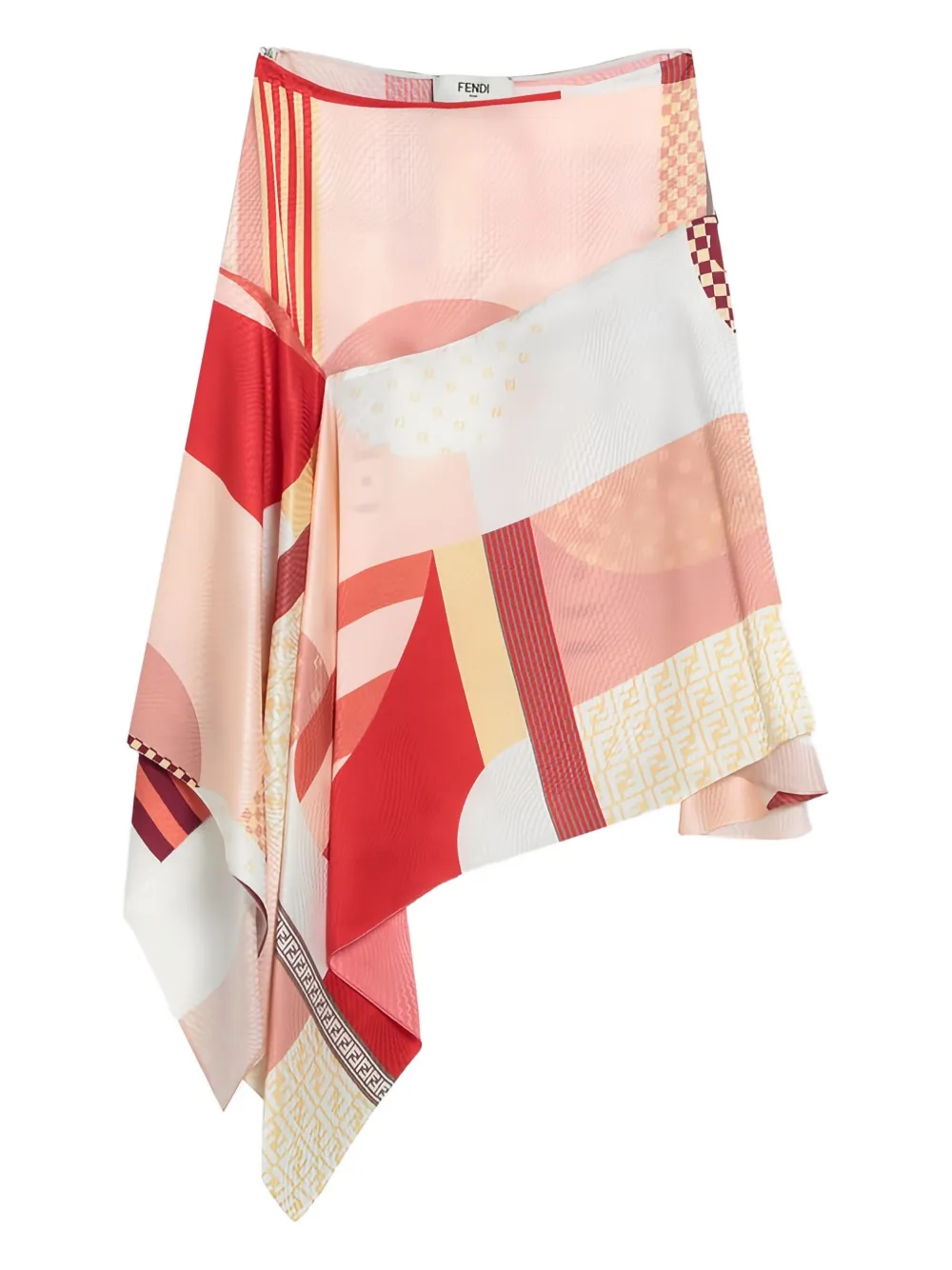 FENDI asymmetric graphic-print skirt | Asymmetric & Draped Skirts | Image 2