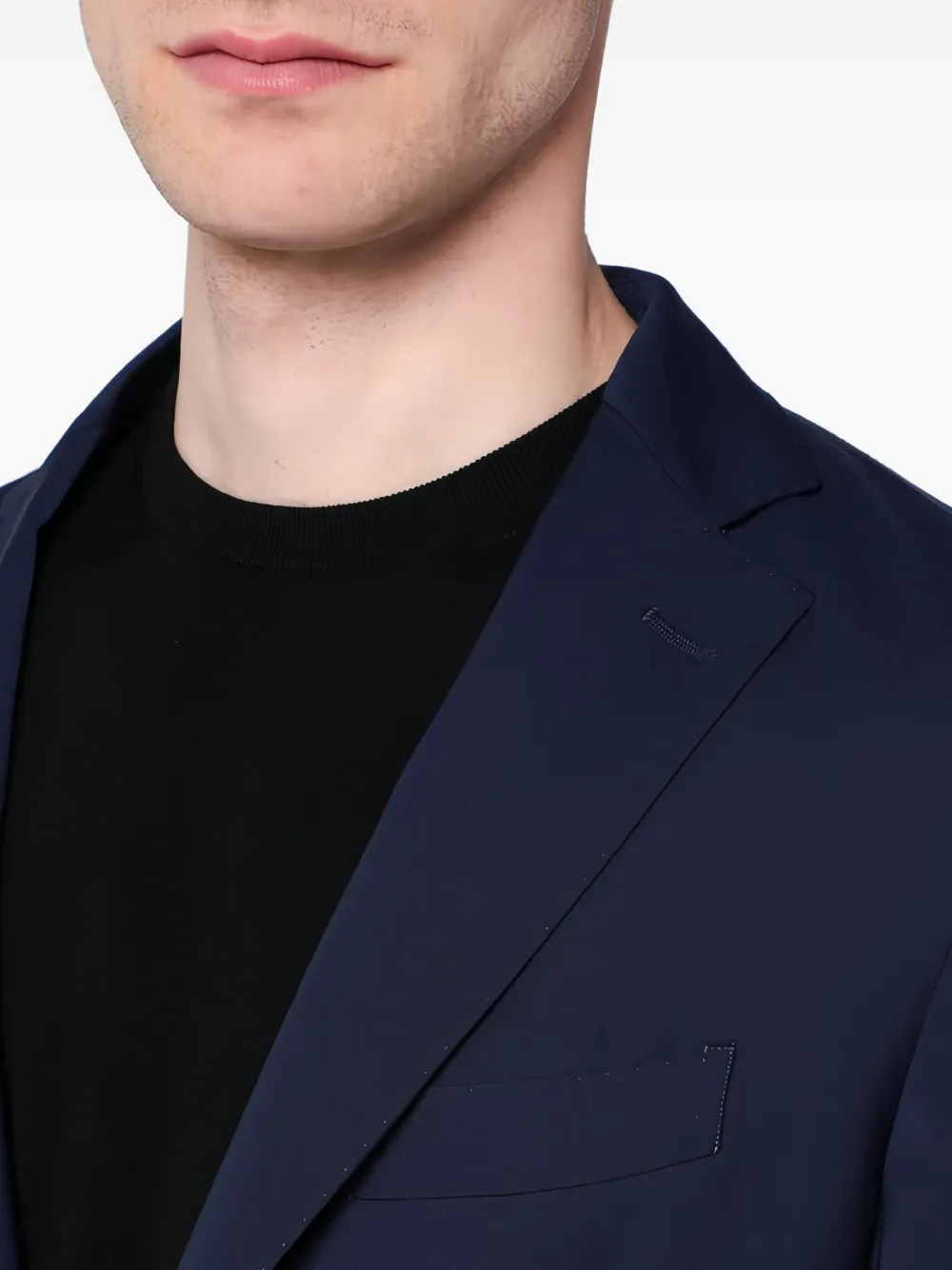 Santaniello Blazer met enkele rij knopen Blauw