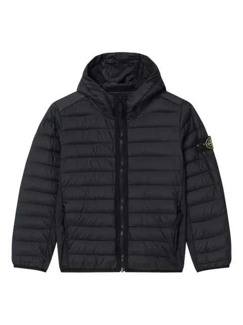 Stone Island Junior hooded quilted jacket