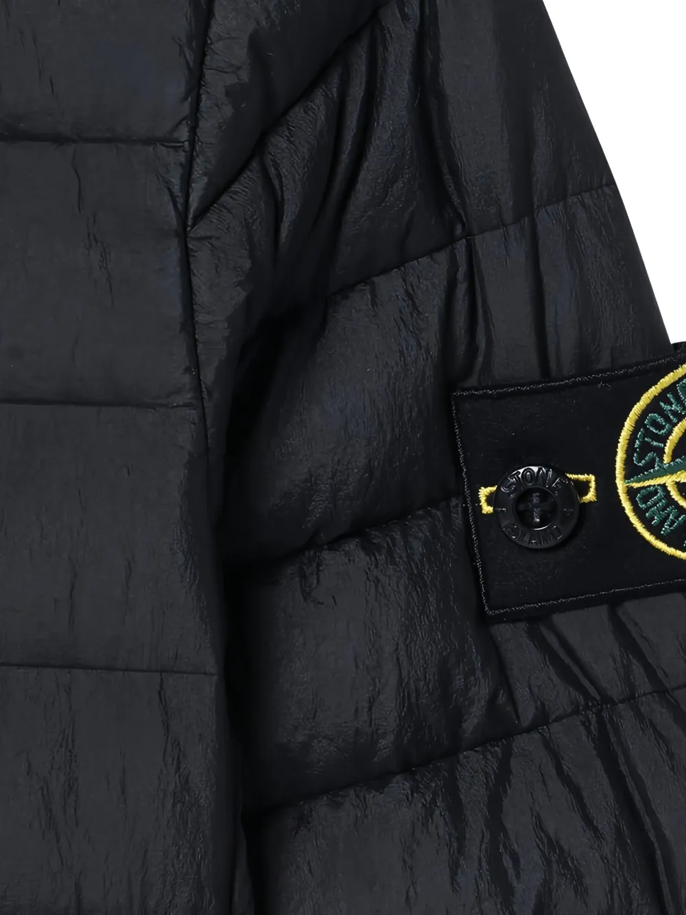 Stone Island Junior Gevoerd jack met capuchon Zwart