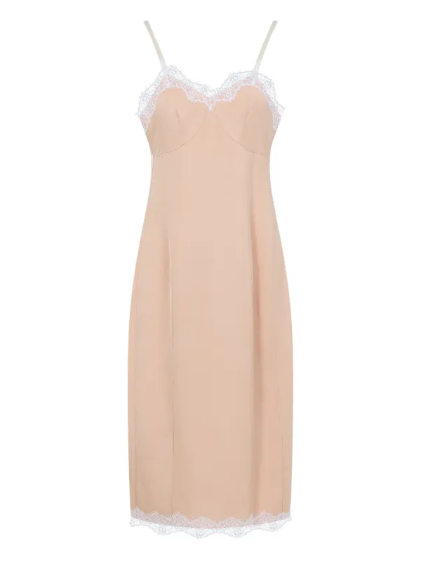 Carven Lace-Trim Dress - Pink