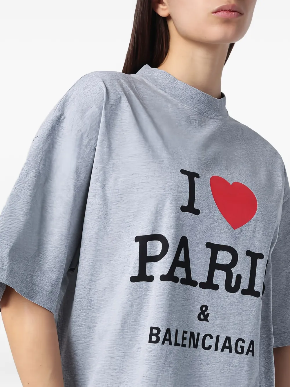 Balenciaga I Love Paris T-shirt Grijs