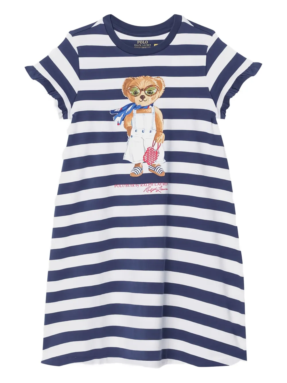 POLO RALPH LAUREN KIDS robe Polo Bear - Bleu