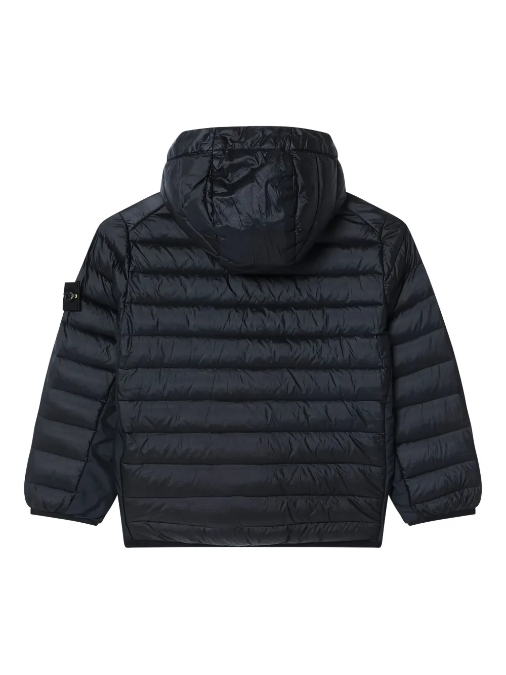 Stone Island Junior hooded quilted jacket Blauw