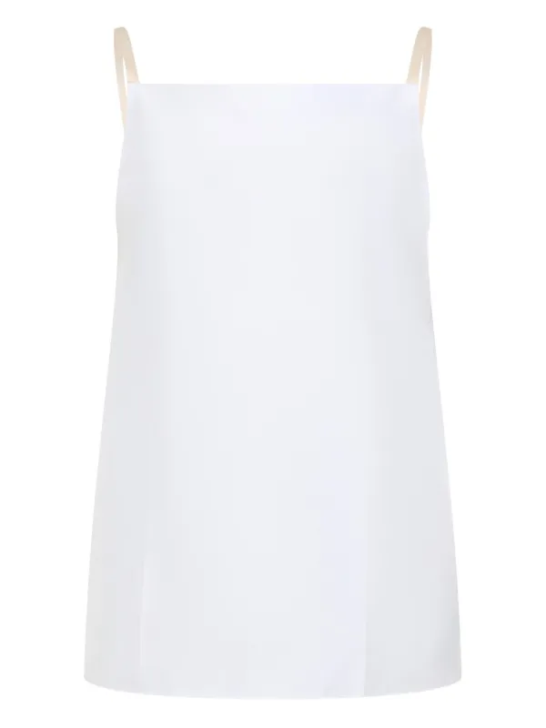 Carven Silk-blend Top in White