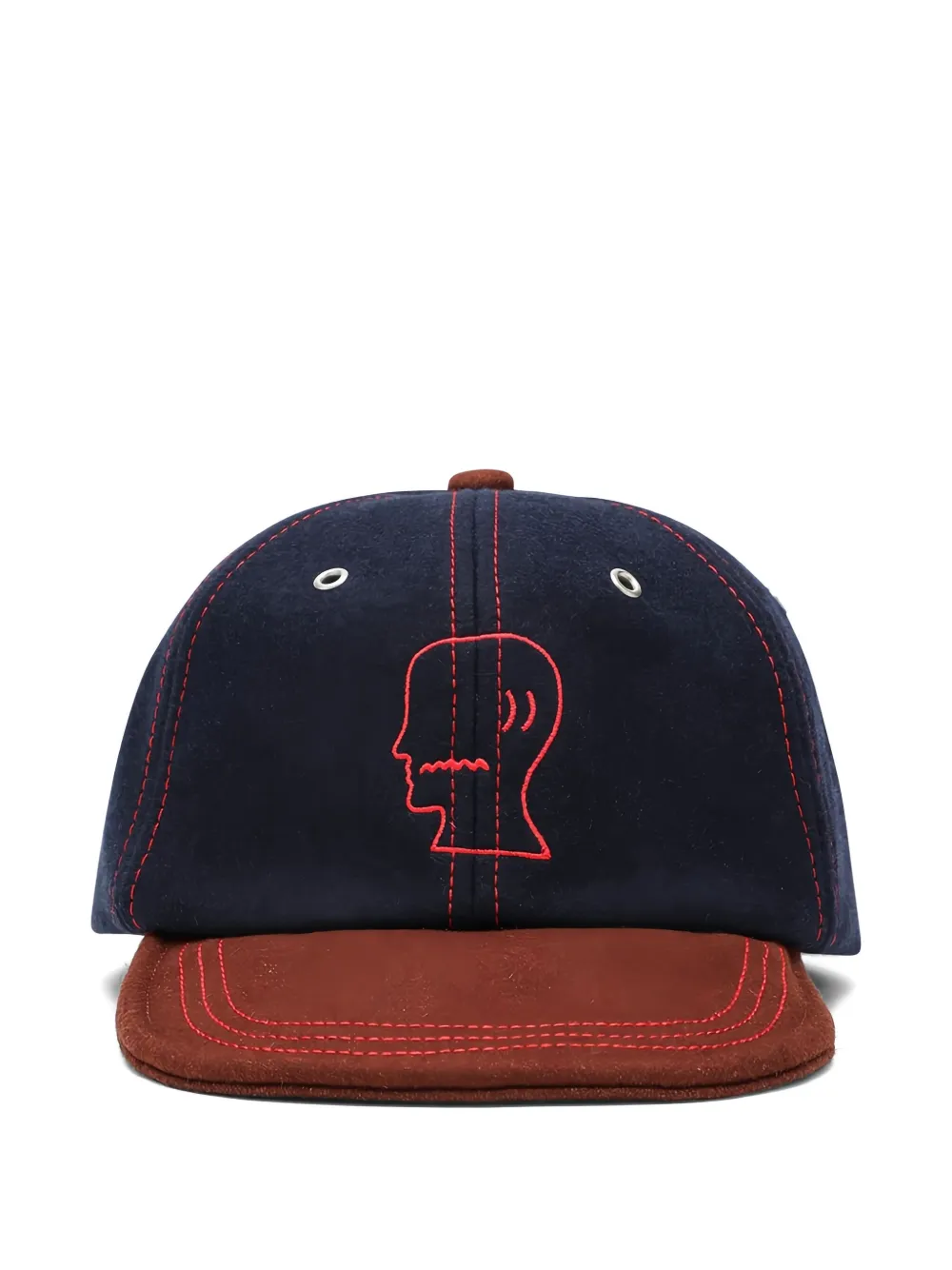 embroidered two-tone cap