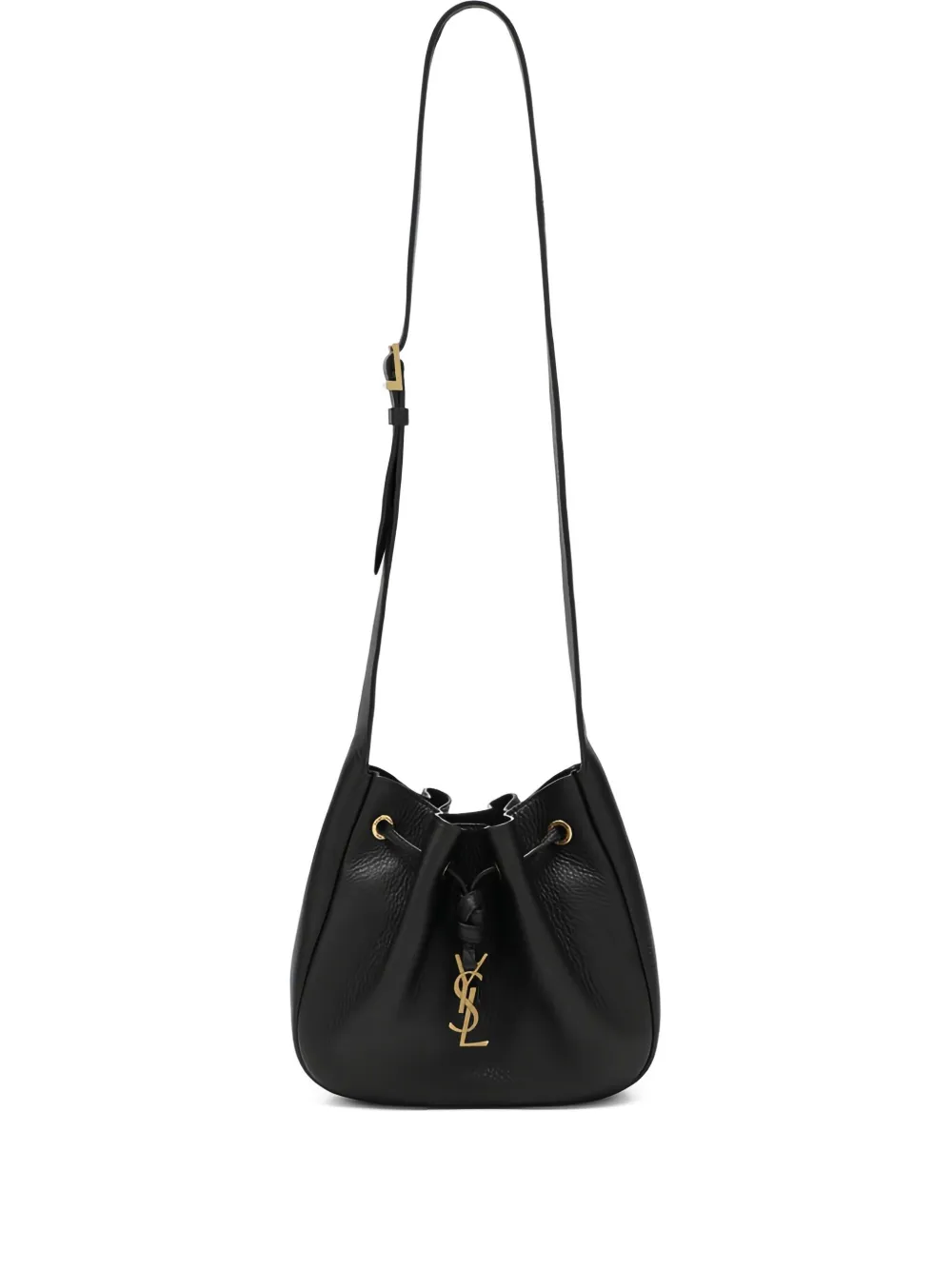 Saint Laurent ドローストリング ショルダーバッグ - ブラック Saint Laurent ドローストリング ショルダーバッグ - ブラック