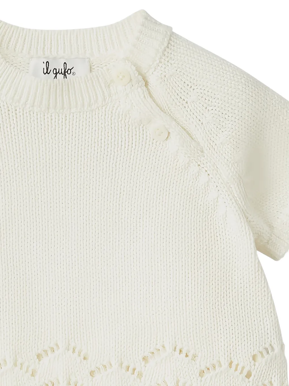 Il Gufo Katoenen T-shirt en shorts Beige