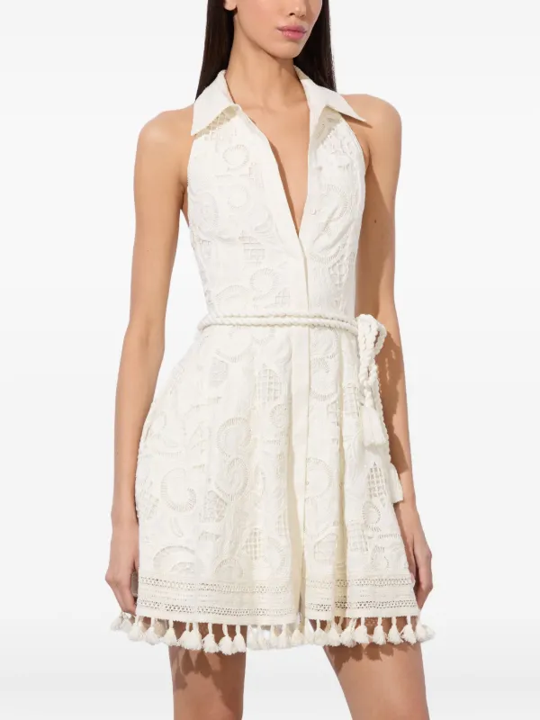 【Alice+Olivia】アリスアンドオリビア LUCY ミニシャツドレス Lucy Mini Dress In Blooming Wild Indigo | Alice + Olivia