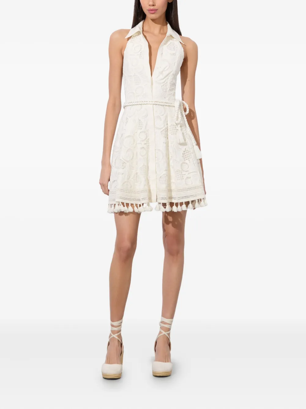 Alice + olivia Mini-jurk met borduurwerk - Wit
