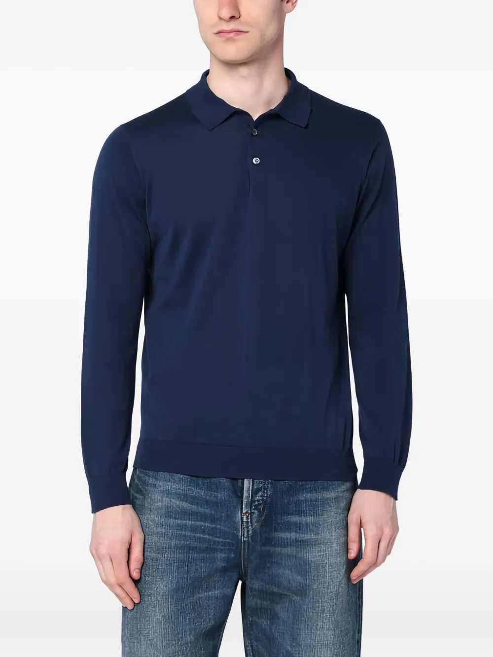 Drumohr Katoenen poloshirt - Blauw