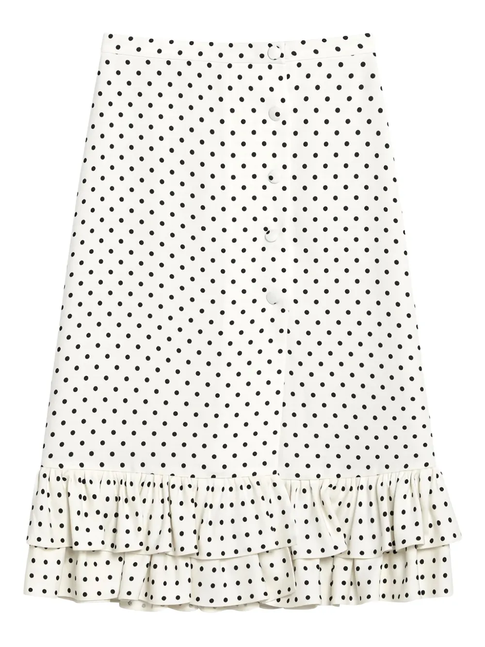 Valentino Garavani Midi-rok met stippen Wit