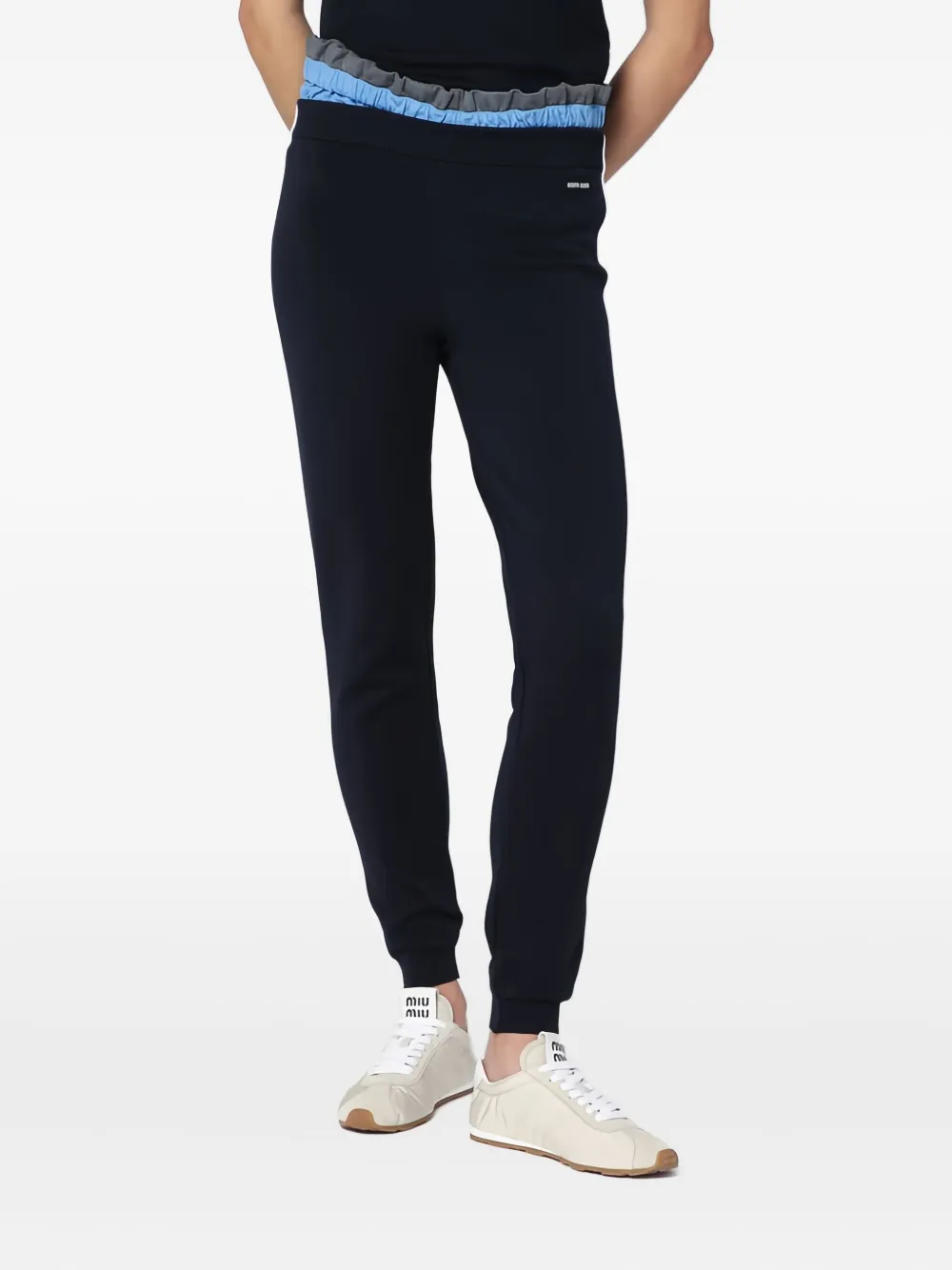 Miu Broek met zijstreep Blauw