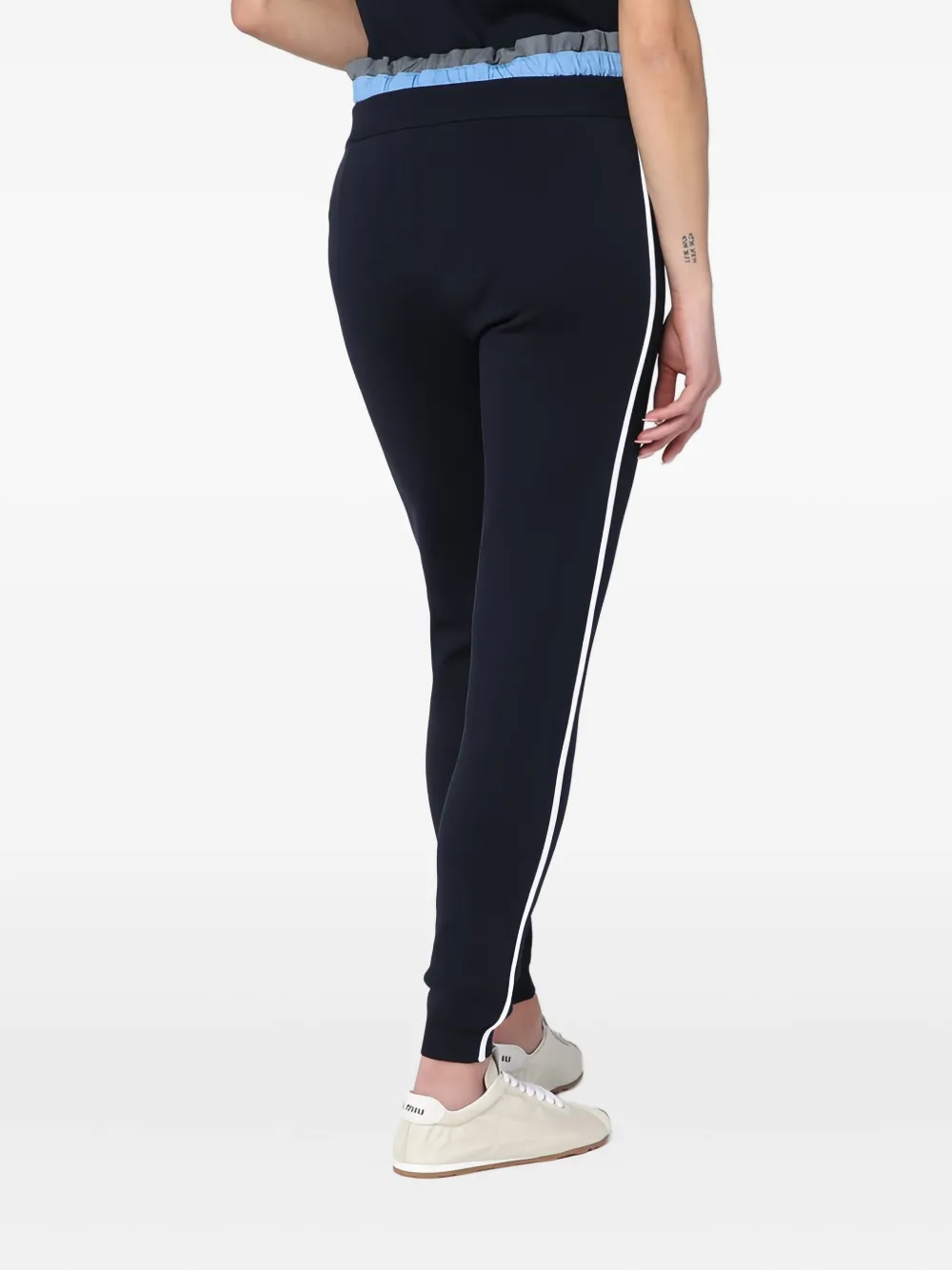 Miu Broek met zijstreep Blauw