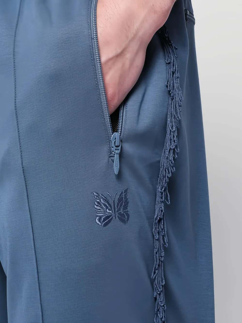 Needles Broek met franje detail Blauw