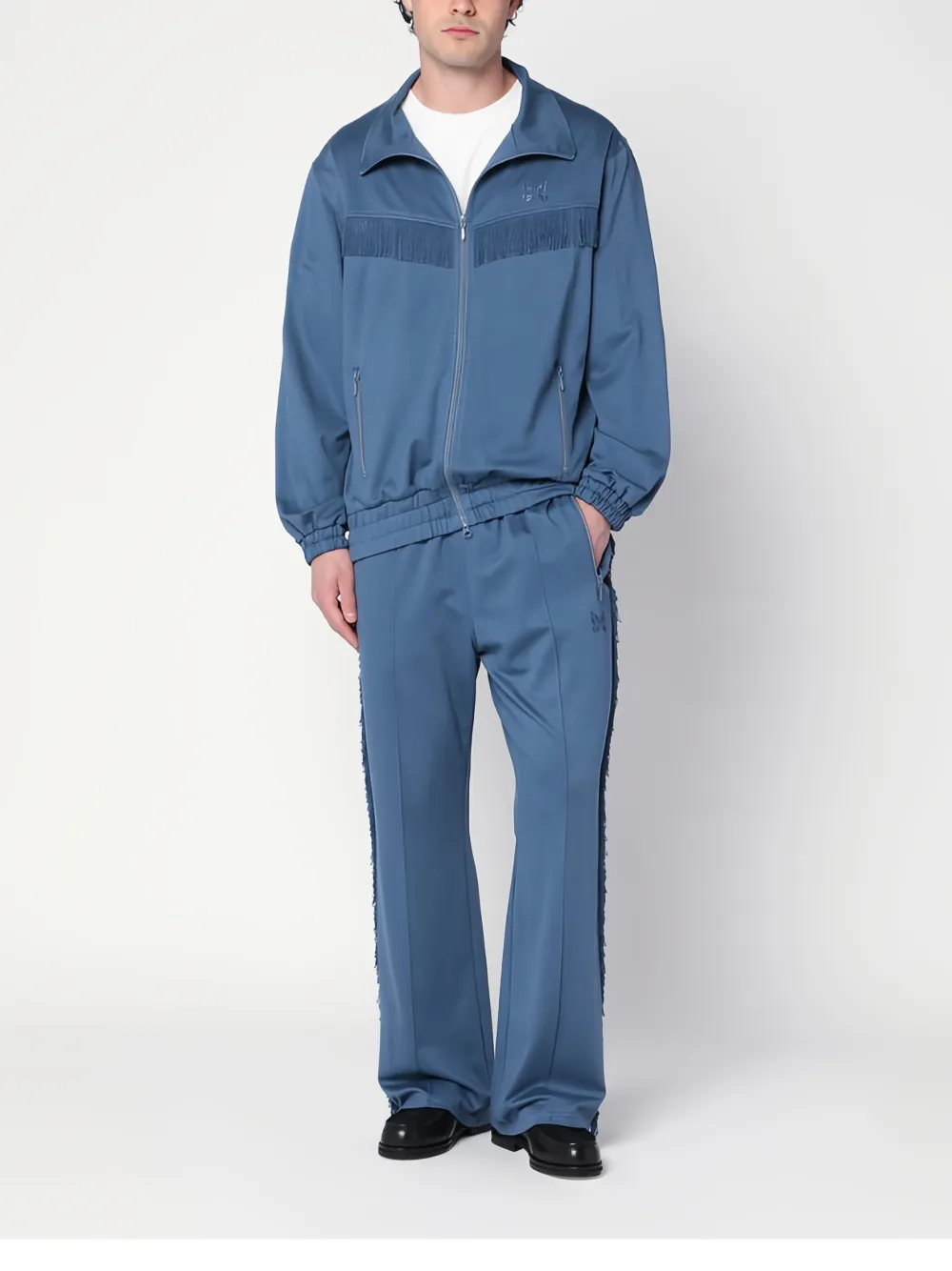 Needles Broek met franje detail Blauw