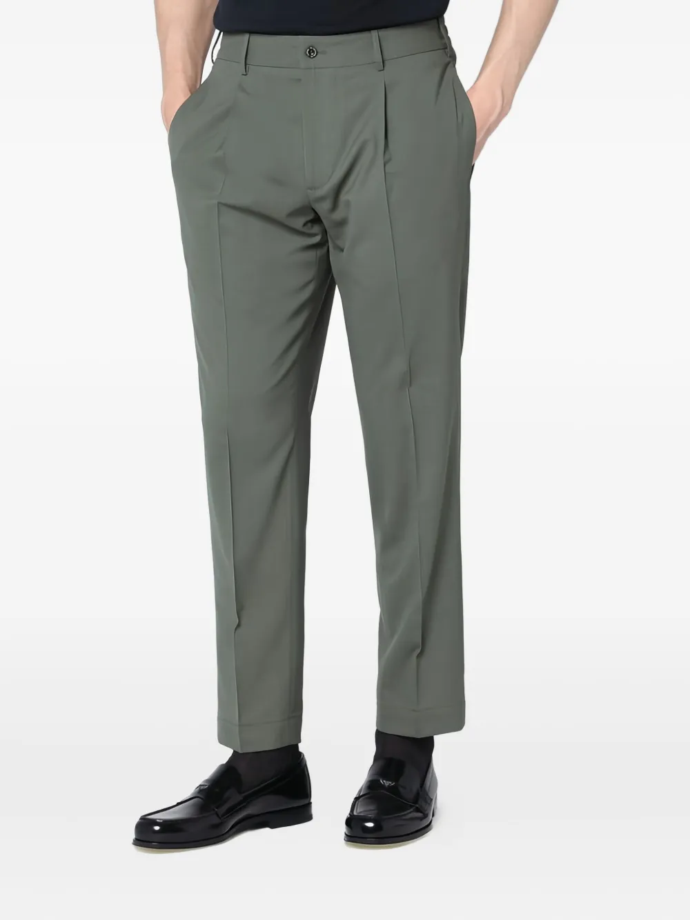 Santaniello Broek met toelopende pijpen Groen