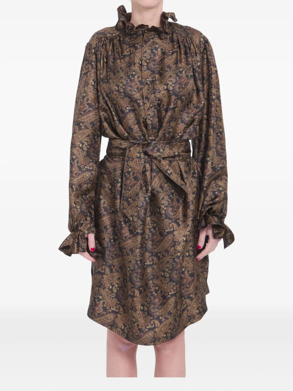 Saint Laurent paisley-print dress | Brown | Image 1