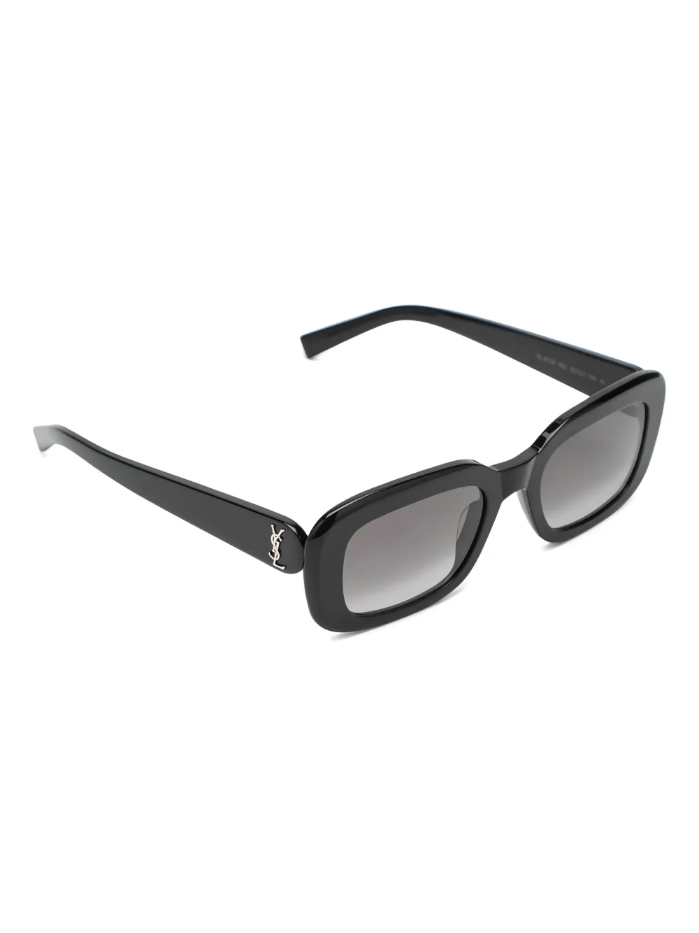 Saint Laurent Eyewear Pillowed rectangle sunglasses Zwart