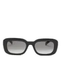 Saint Laurent Eyewear Pillowed rectangle sunglasses - Black