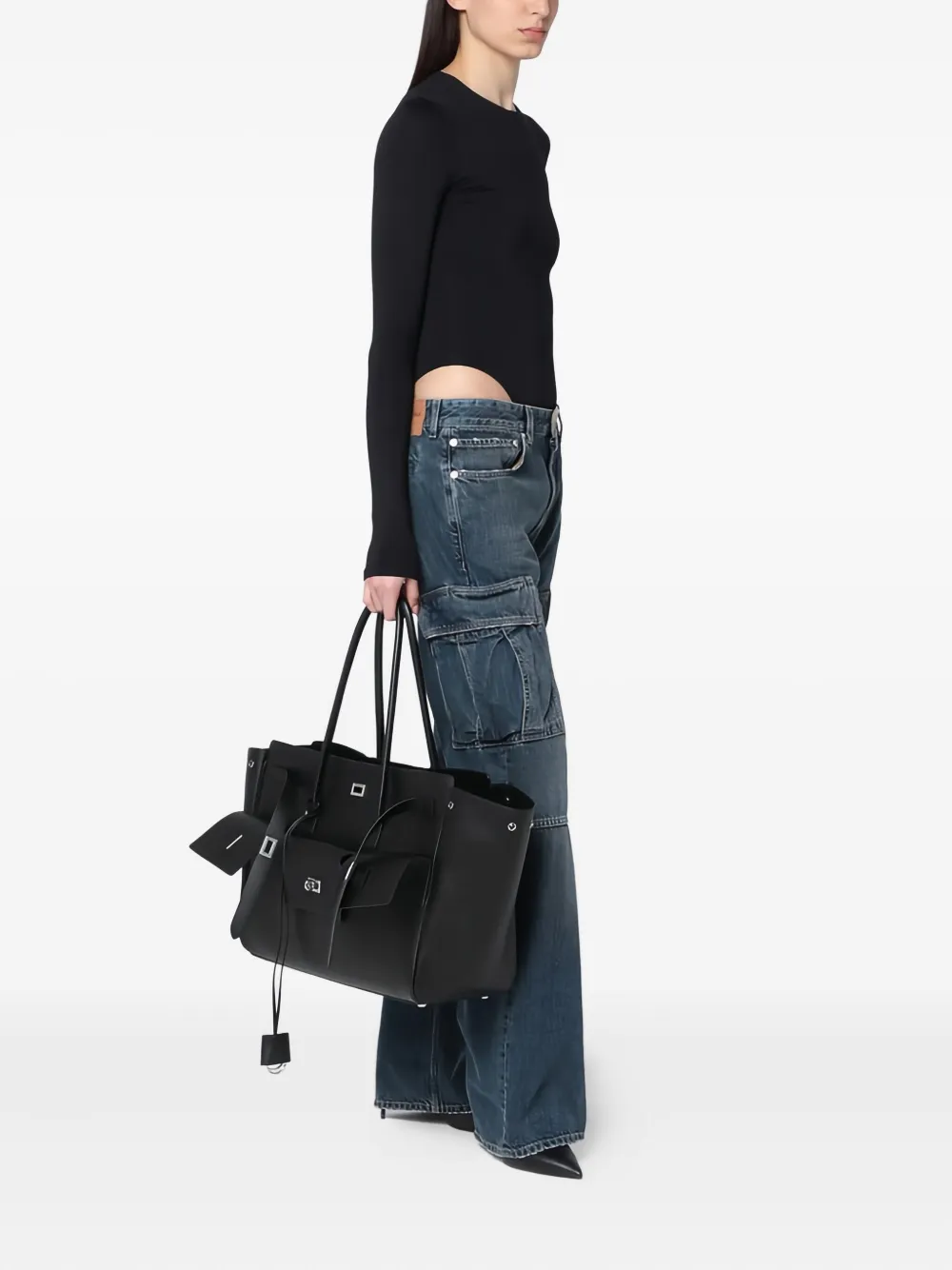 Balenciaga Bel Air shopper met zak Zwart