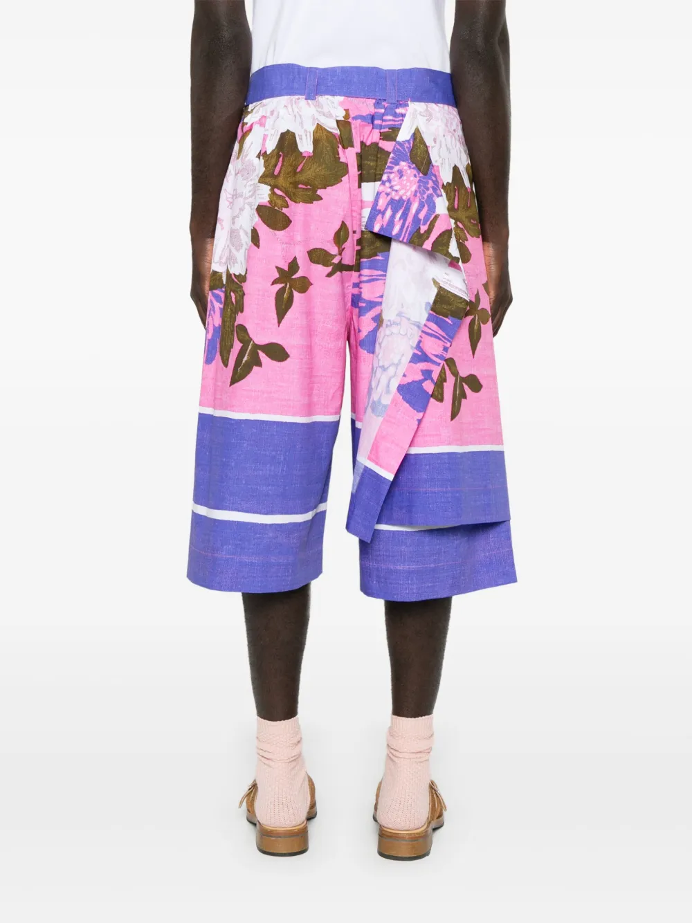 Craig Green Shorts met bloemenprint Paars