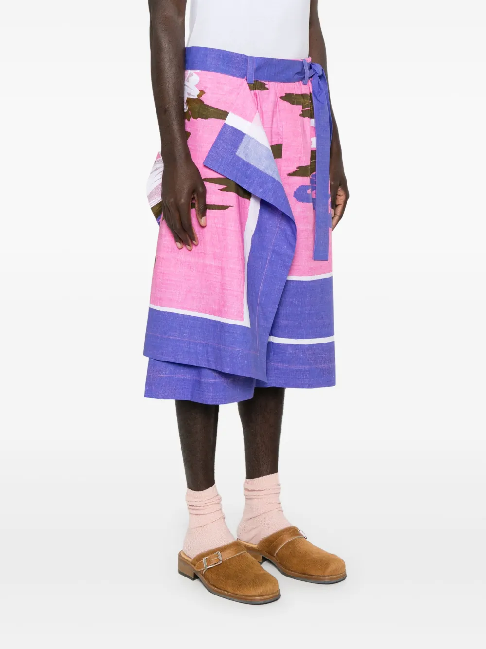 Craig Green Shorts met bloemenprint Paars