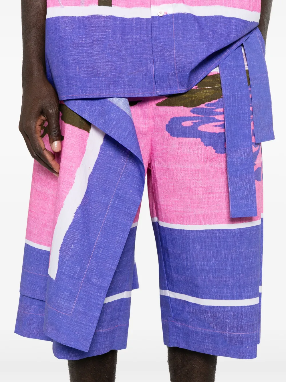Craig Green Shorts met bloemenprint Paars