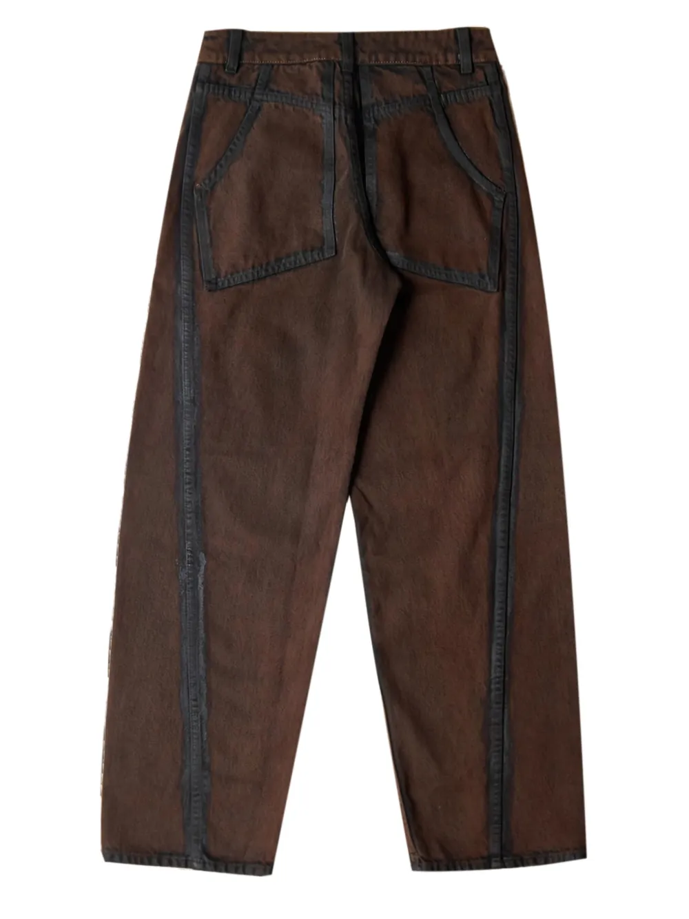 Eckhaus Latta panel bend jeans - Bruin