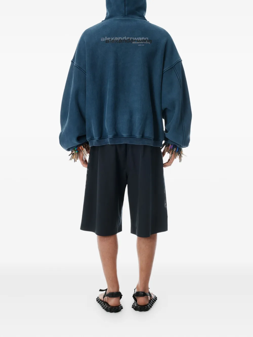 Alexander Wang Hoodie met logoprint Blauw