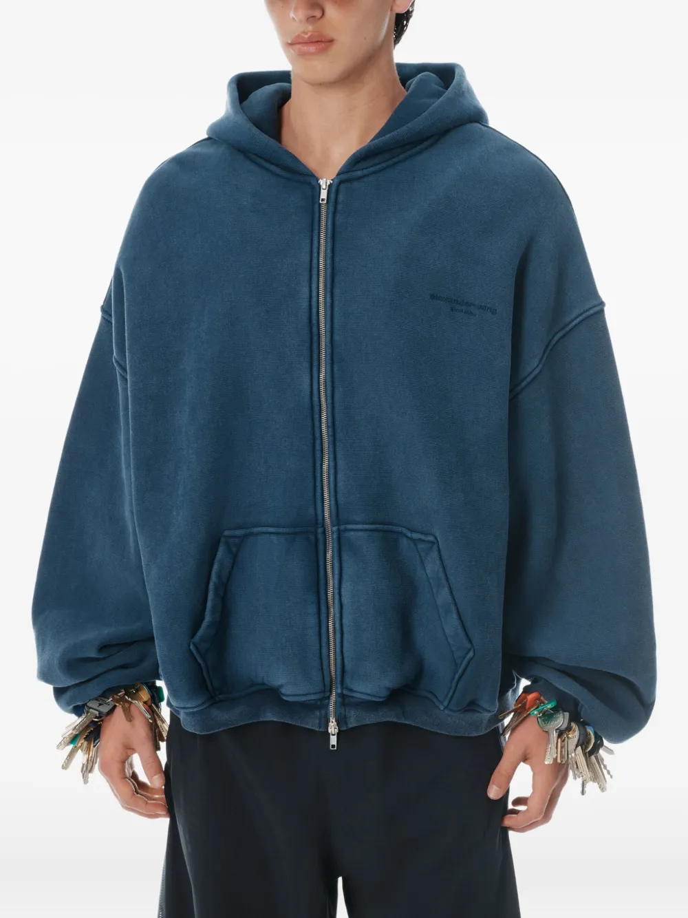 Alexander Wang Hoodie met logoprint Blauw