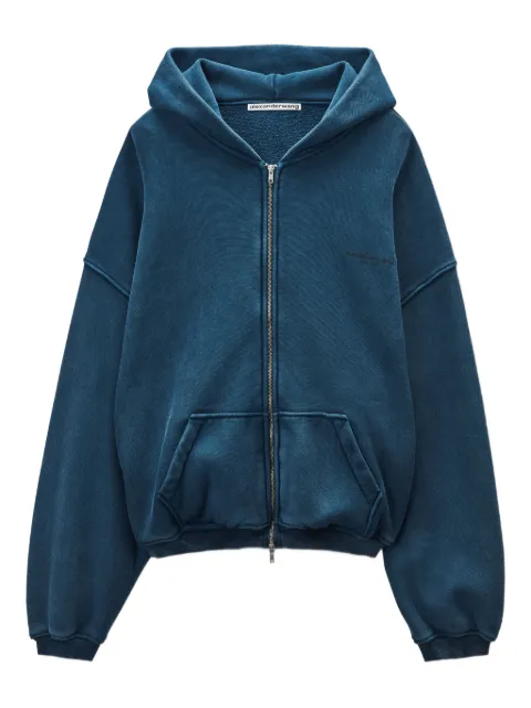 Alexander Wang logo-print zip-up hoodie