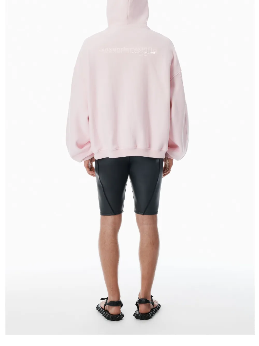 Alexander Wang Hoodie met rits en logodetail Roze