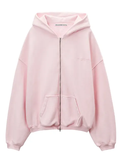 Alexander Wang logo-detail zip-up hoodie