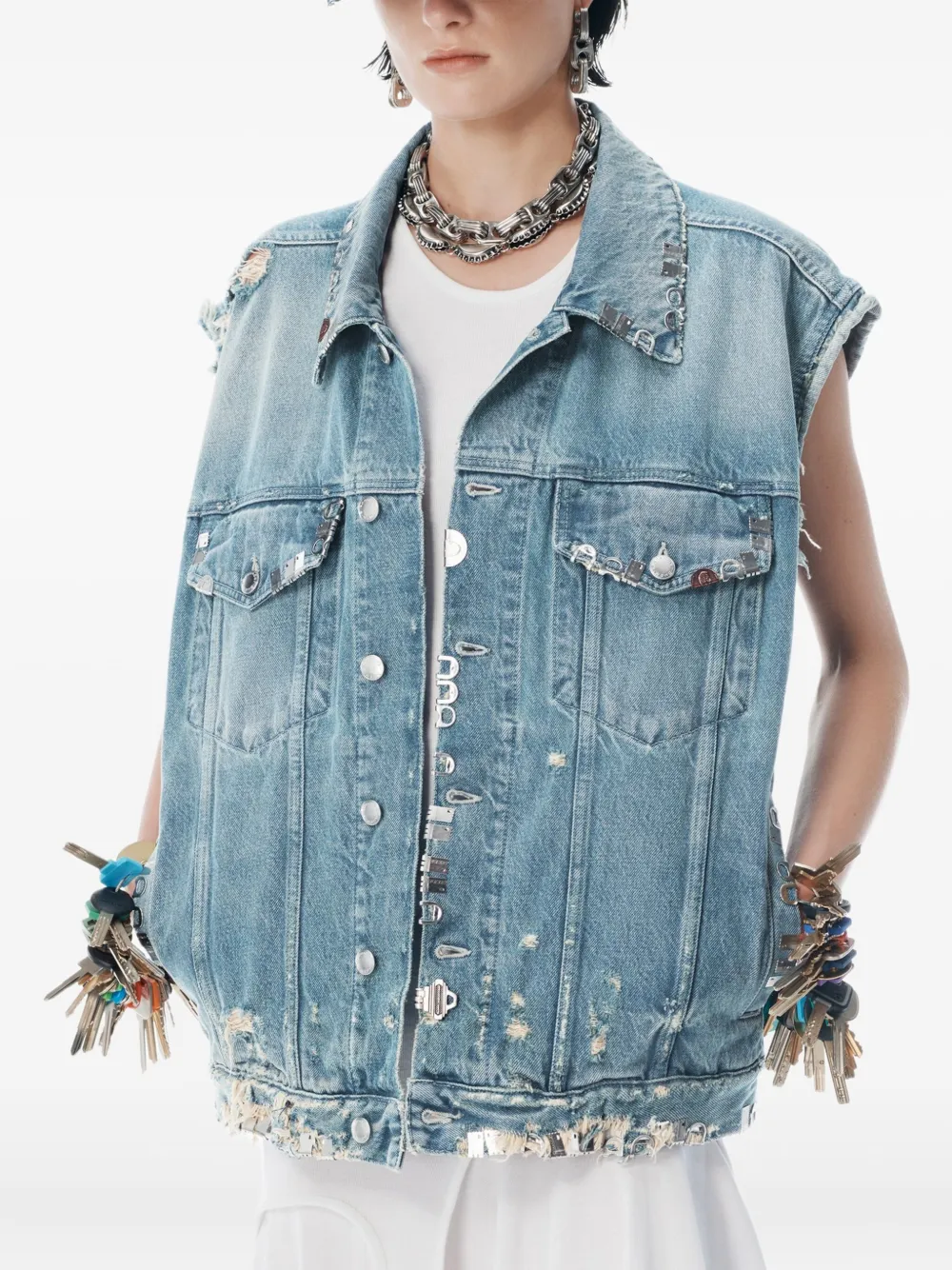 Alexander Wang Denim jack Zwart