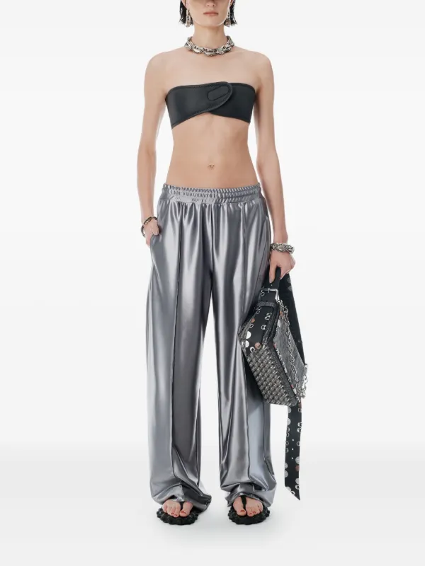 Alexander Wang サテン トラックパンツ | シルバートーン Alexander Wang サテン トラックパンツ | シルバートーン