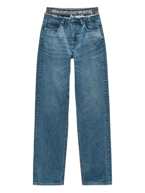 Alexander Wang logo-waistband jeans