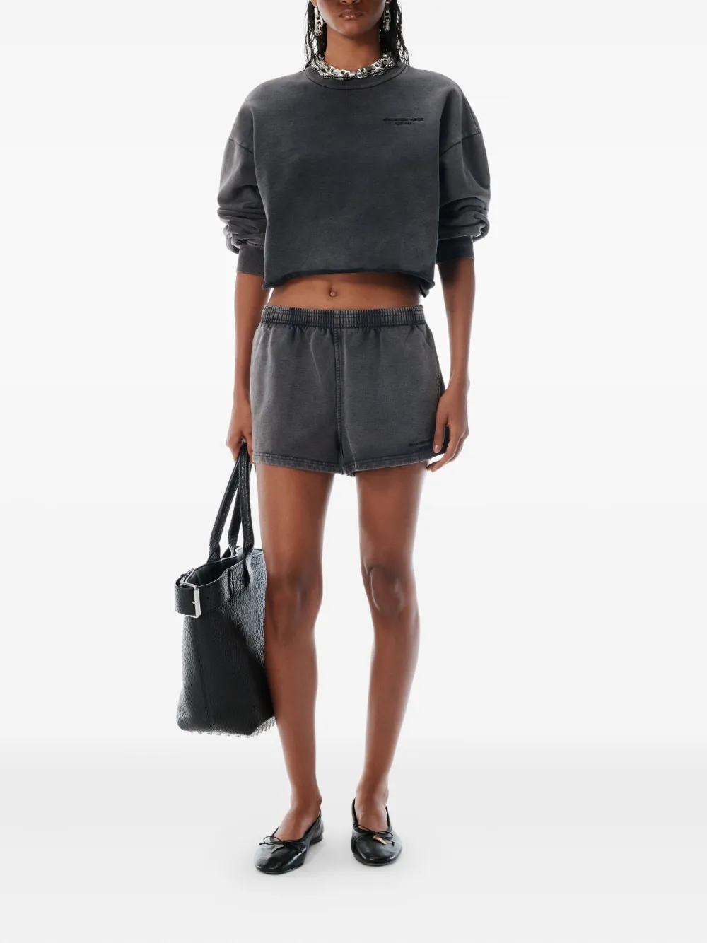 Alexander Wang Bewerkte shopper met studs Zwart