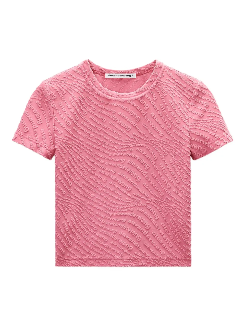 Alexander Wang T-shirt met logo-reliëf Roze