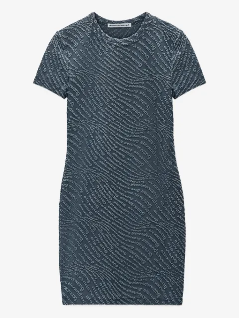 Alexander Wang short-sleeve logo-embossed dress
