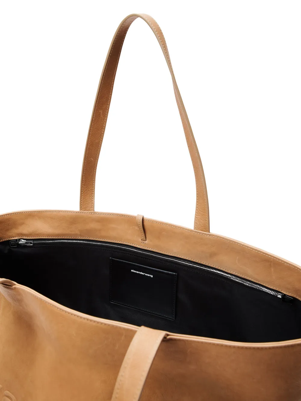 Alexander Wang Shopper met logo-reliëf Beige