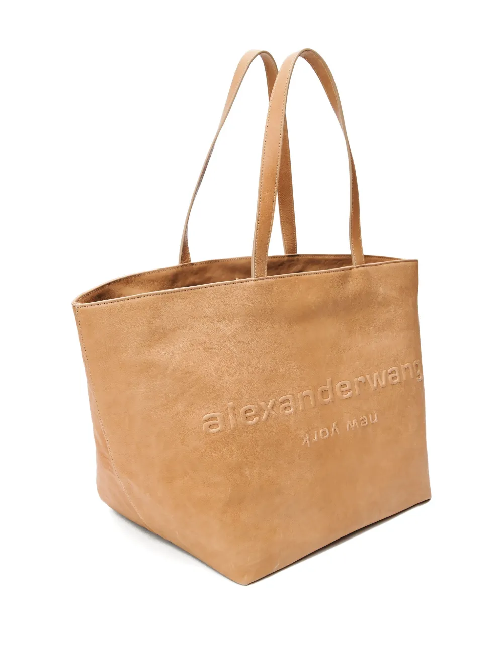 Alexander Wang Shopper met logo-reliëf Beige