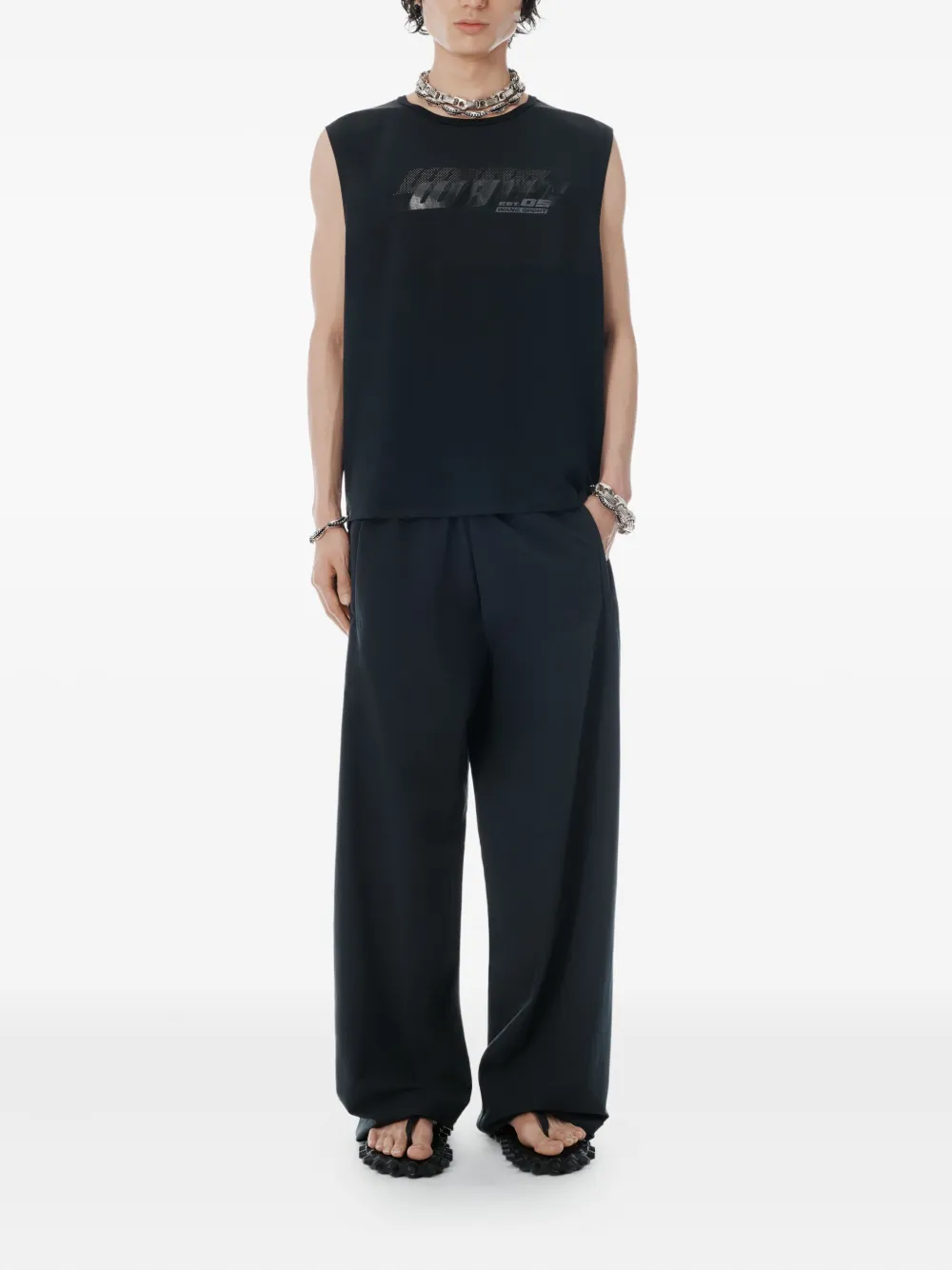 Alexander Wang Hemd met logoprint Zwart