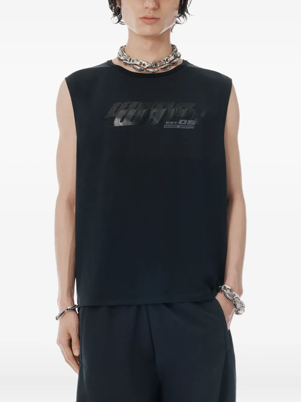 Alexander Wang Hemd met logoprint Zwart